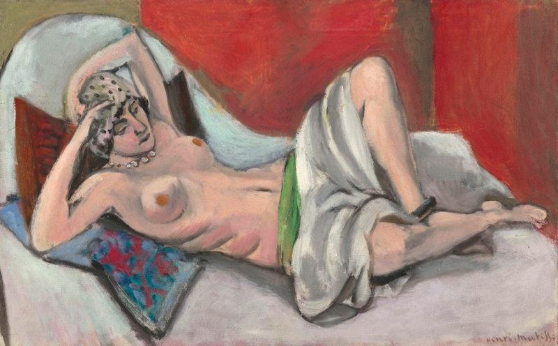 Henri Matisse - Reclining Nude with a Drape 1923-1924